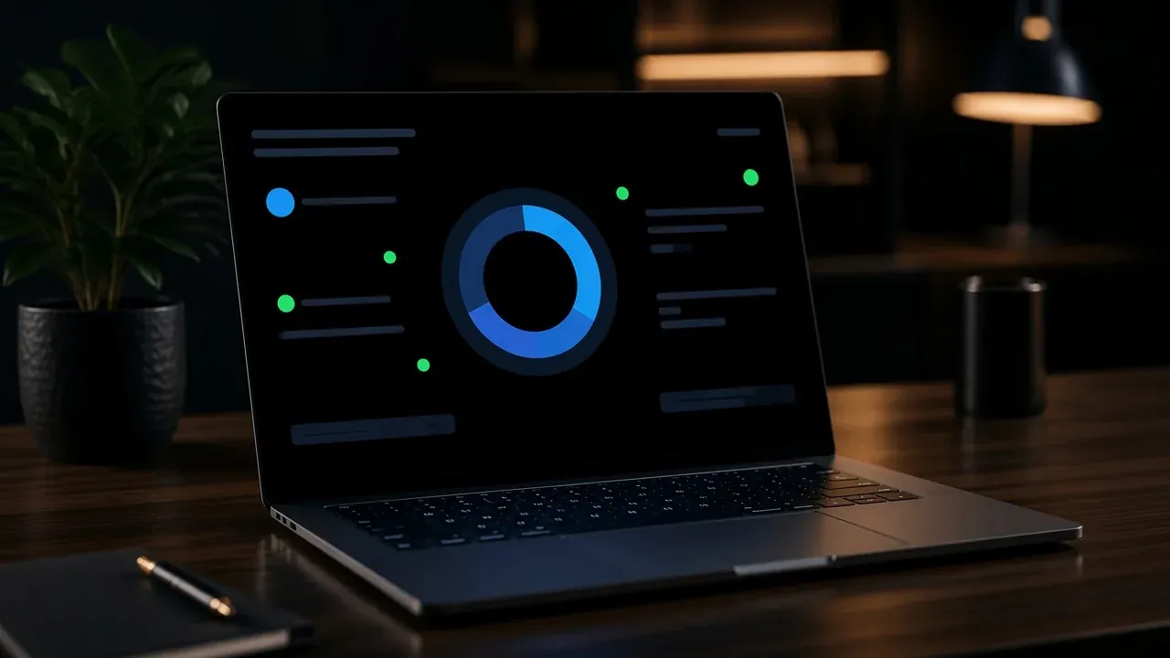 Laptop showing a live product health dashboard